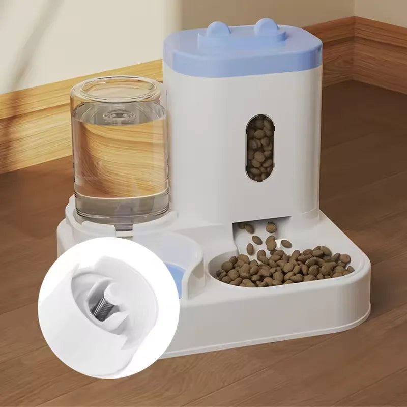Large-Capacity Automatic Pet Feeder & Water Dispenser — 2-in-1 Food & Water Bowl Set