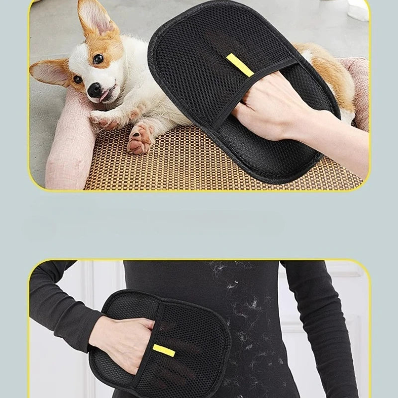 Reusable Pet Hair Remover Gloves – Washable Lint & Fur Cleaner for Clothes