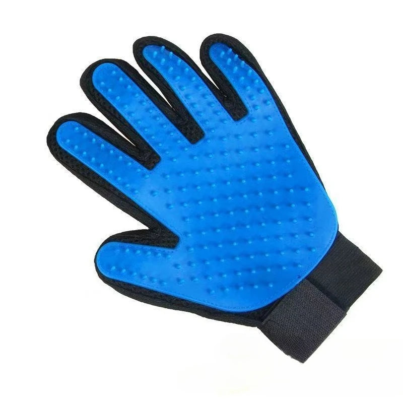 2-Sided Pet Grooming Glove — De-Shedding & De-Matting Bath Brush for Dogs, Cats & Rabbits