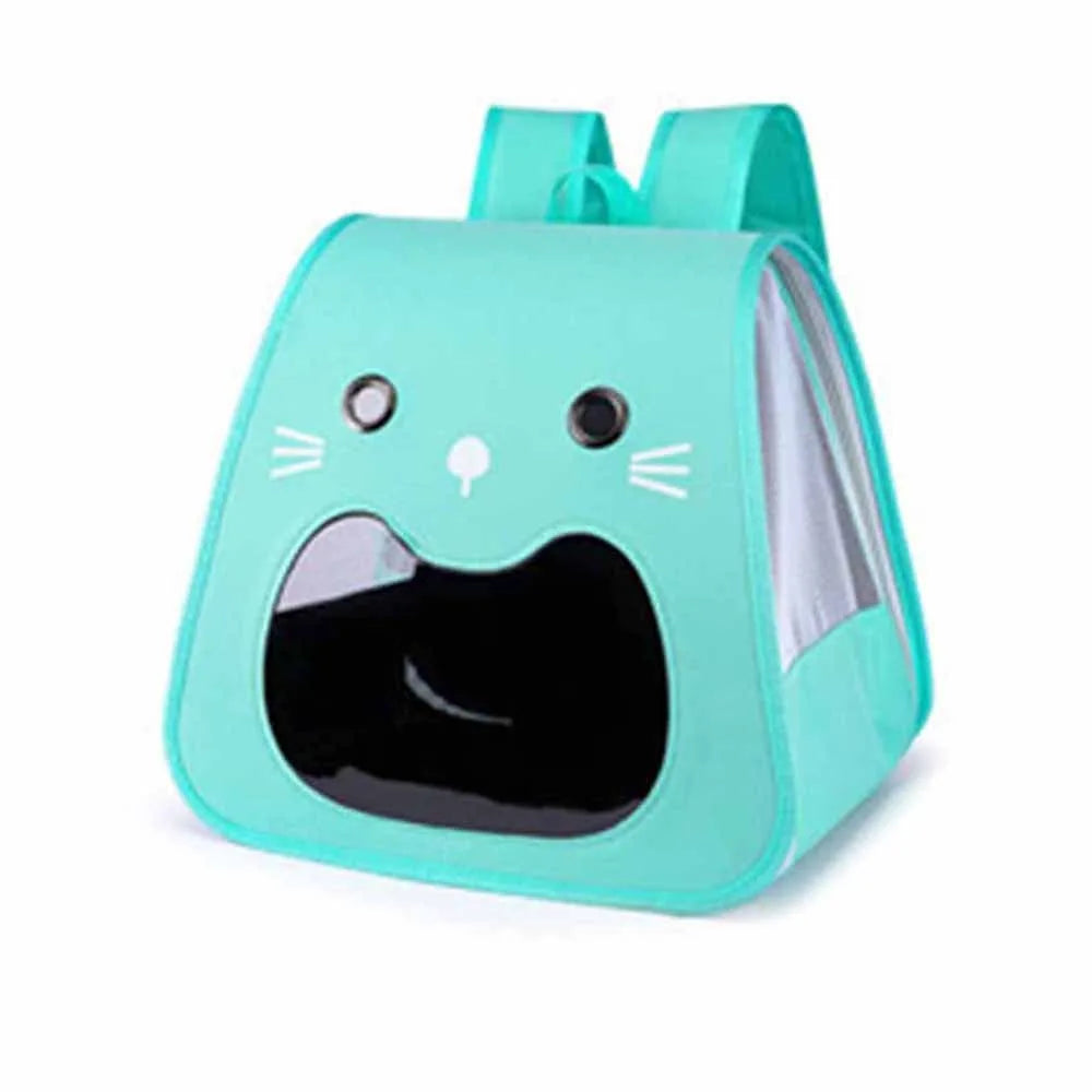 Foldable Pet Carrier Backpack — Breathable Collapsible Travel Bag for Cats & Small Dogs