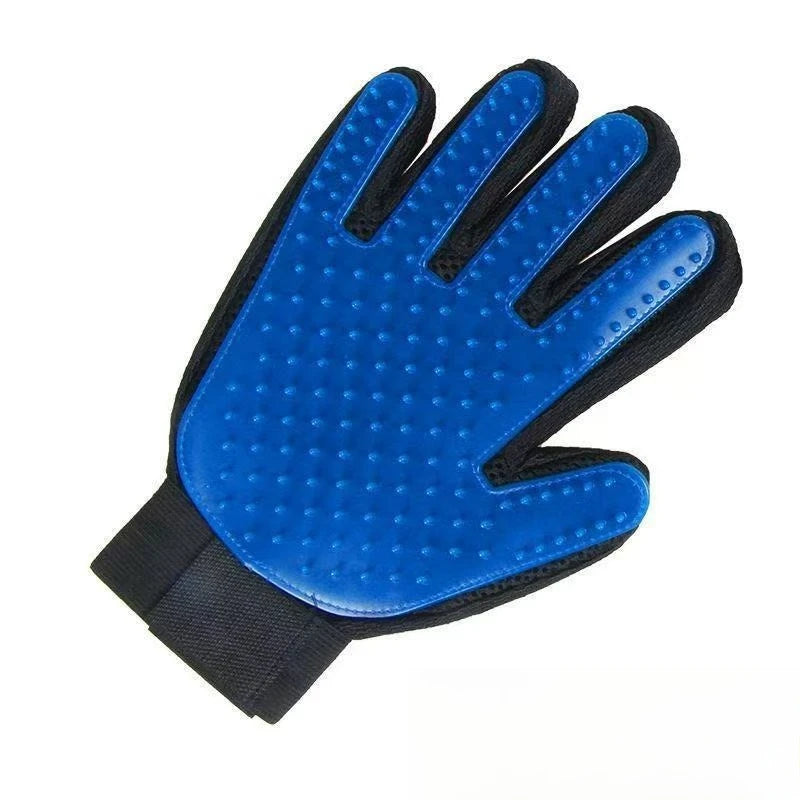 2-Sided Pet Grooming Glove — De-Shedding & De-Matting Bath Brush for Dogs, Cats & Rabbits