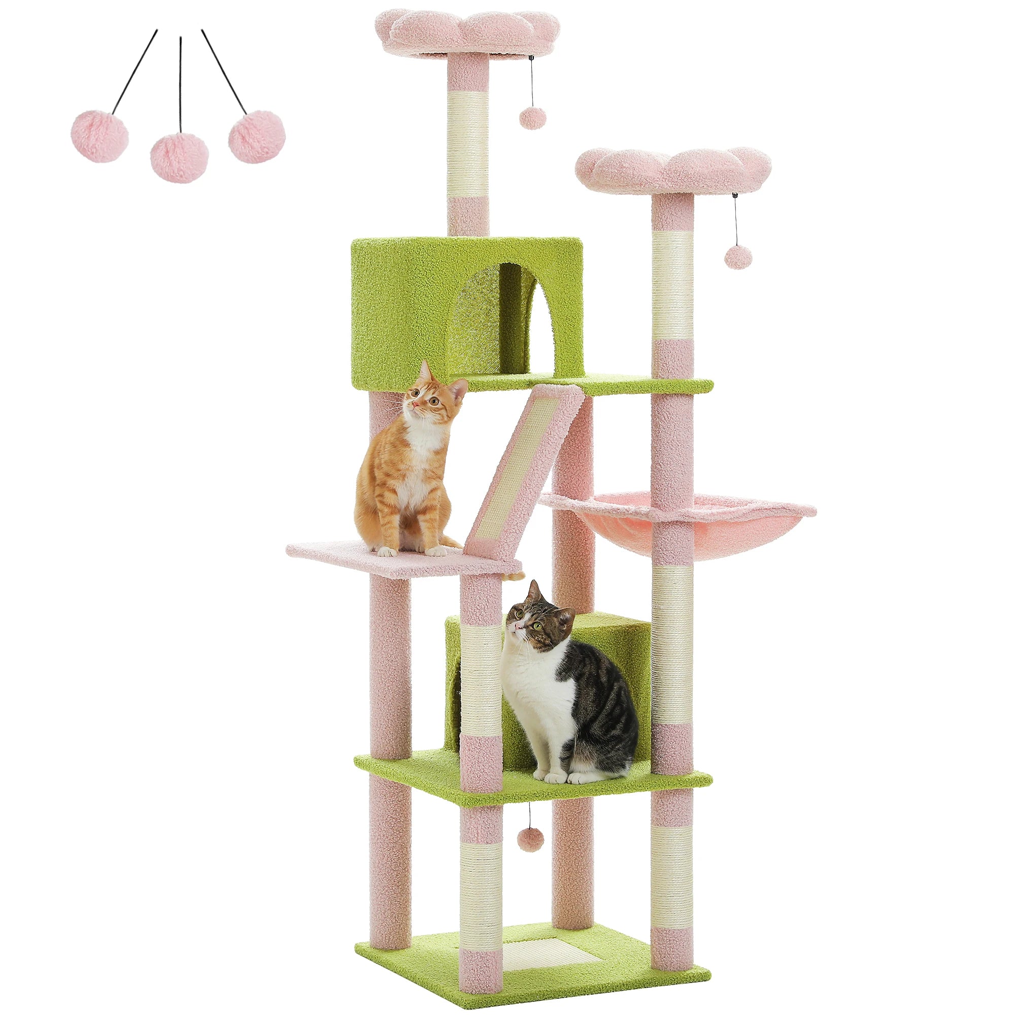 Large Cat Tree Tower for Indoor Cats — 8-Level Plush Condo with Scratching Posts & Perches