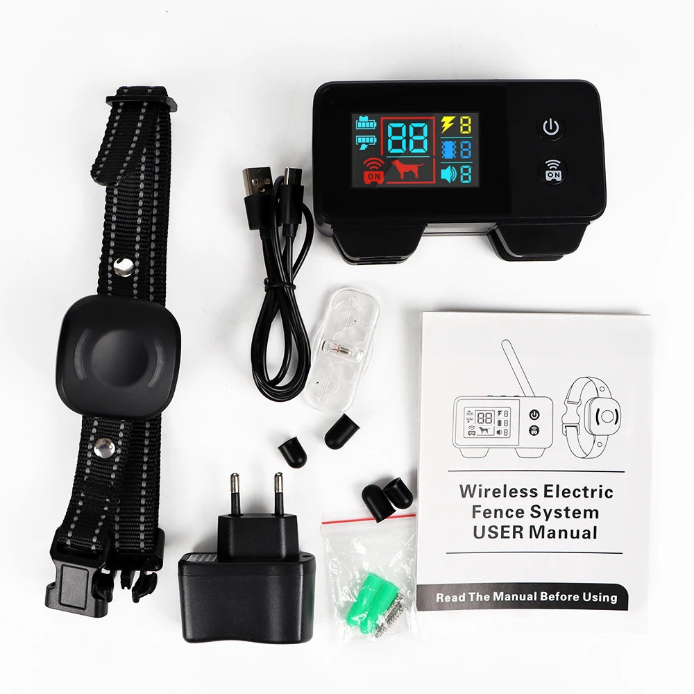 GPS Wireless Electric Dog Fence — 480M Rechargeable Vibration & Shock Remote Training System