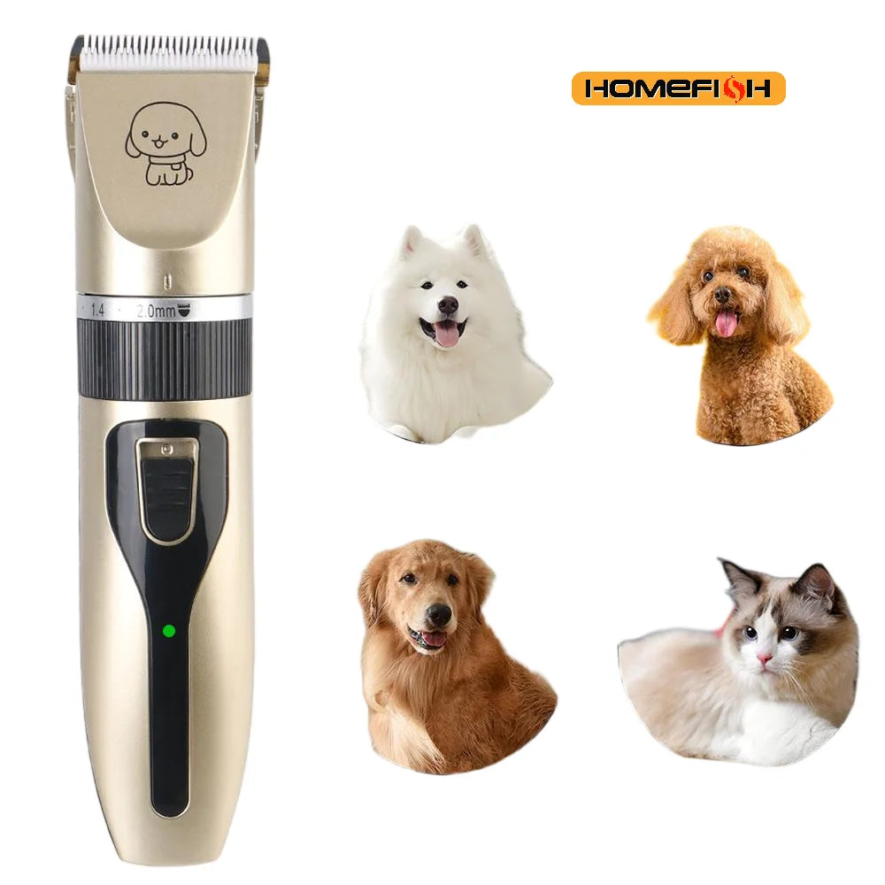 Electric Pet Hair Clipper & Grooming Set — Trimmer Shaver for Dogs, Cats & Rabbits