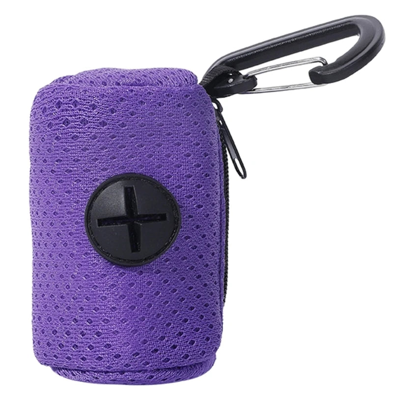 Mesh Poop Bag Dispenser for Dogs — Leash Attachment & Easy Tear Bags