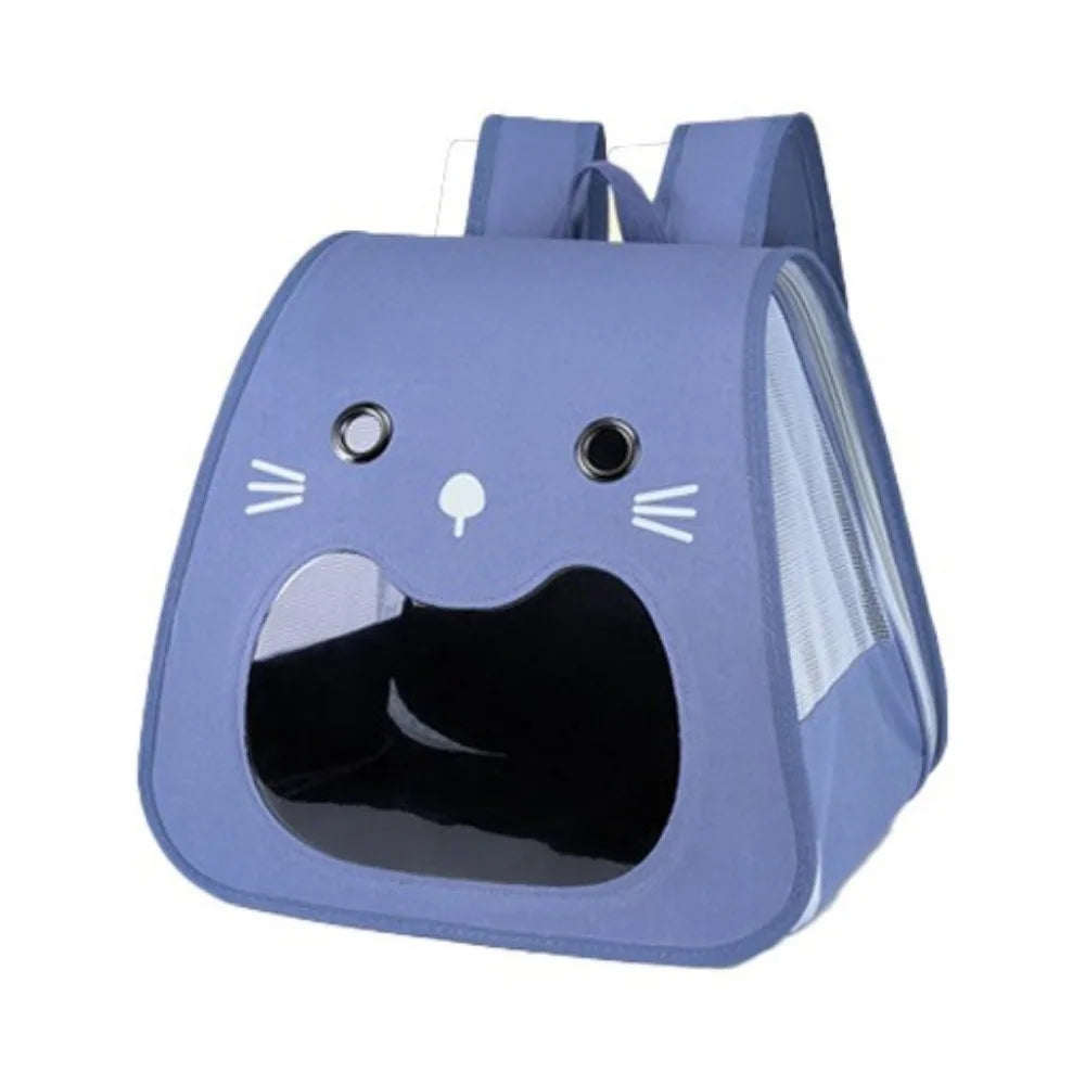 Foldable Pet Carrier Backpack — Breathable Collapsible Travel Bag for Cats & Small Dogs