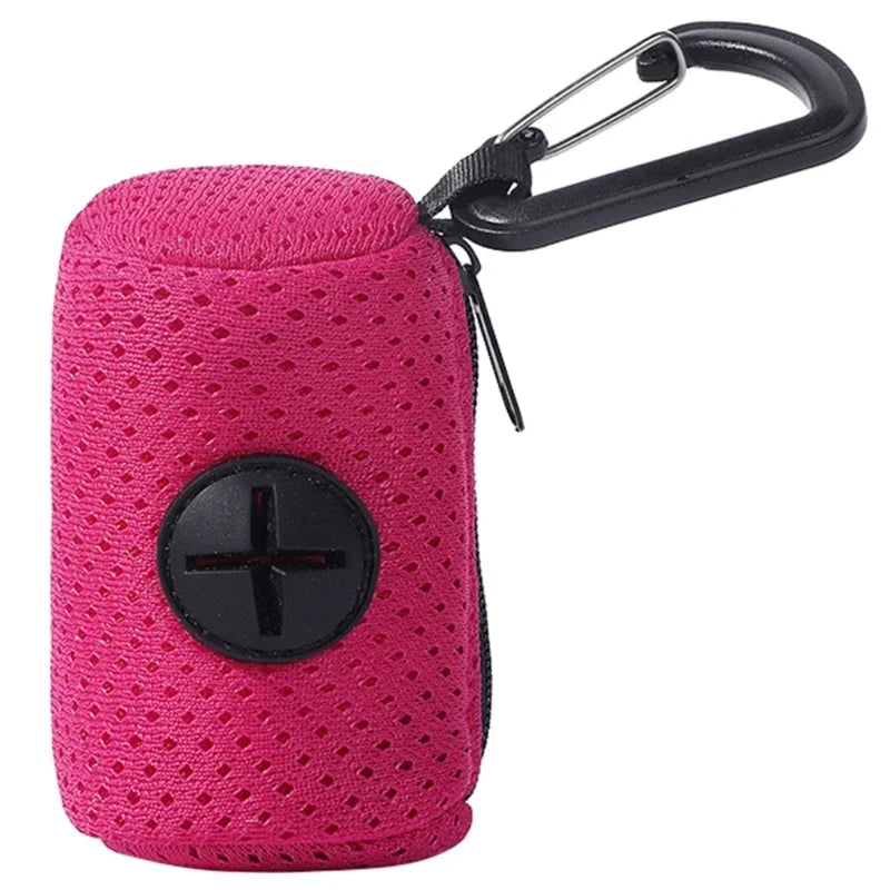 Mesh Poop Bag Dispenser for Dogs — Leash Attachment & Easy Tear Bags