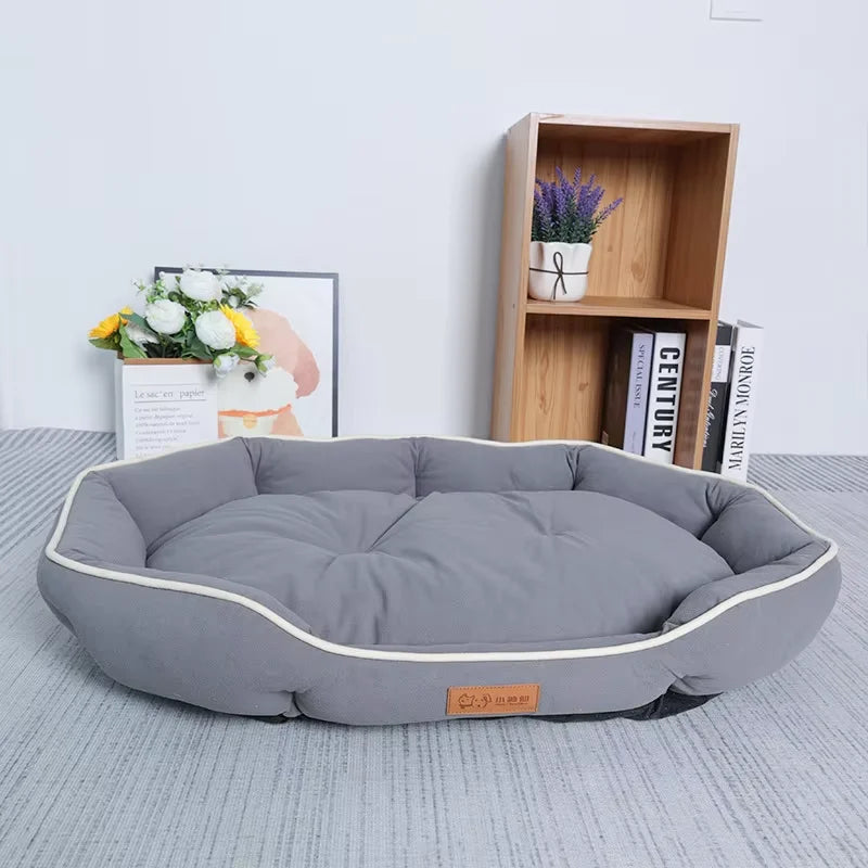 Large Pet Sofa Bed – Warm Winter Dog & Cat Cushion with Big Sleeping Space