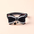 Double Bowknot Cat Collar with Bell — Adjustable Pendant Necklace for Kittens & Puppies