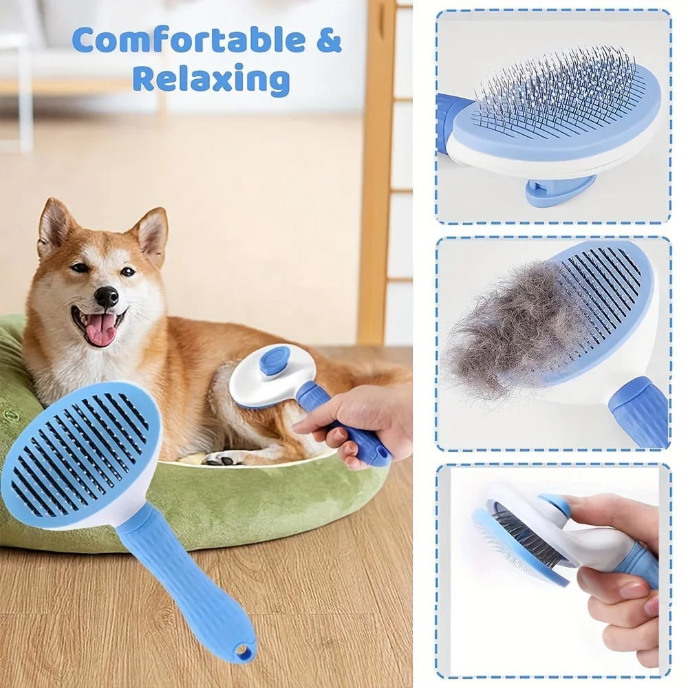 7-Piece Pet Grooming Kit – Brush, Nail Clipper, Flea Comb & Toothbrush Set