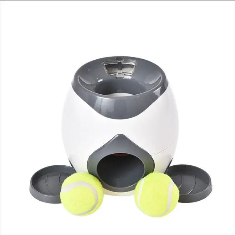 Interactive Dog Tennis Toy — Automatic Food Leakage Reward Machine for Indoor Play