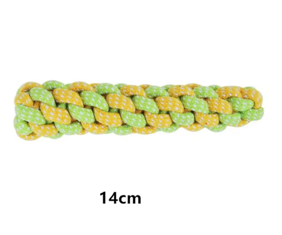 Cotton Rope Chew Toy & Toothbrush Ball for Dogs — Dental Health & Fun