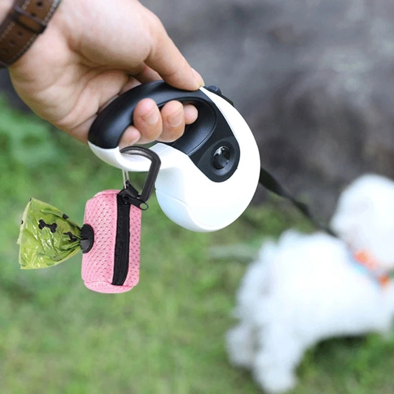 Mesh Poop Bag Dispenser for Dogs — Leash Attachment & Easy Tear Bags