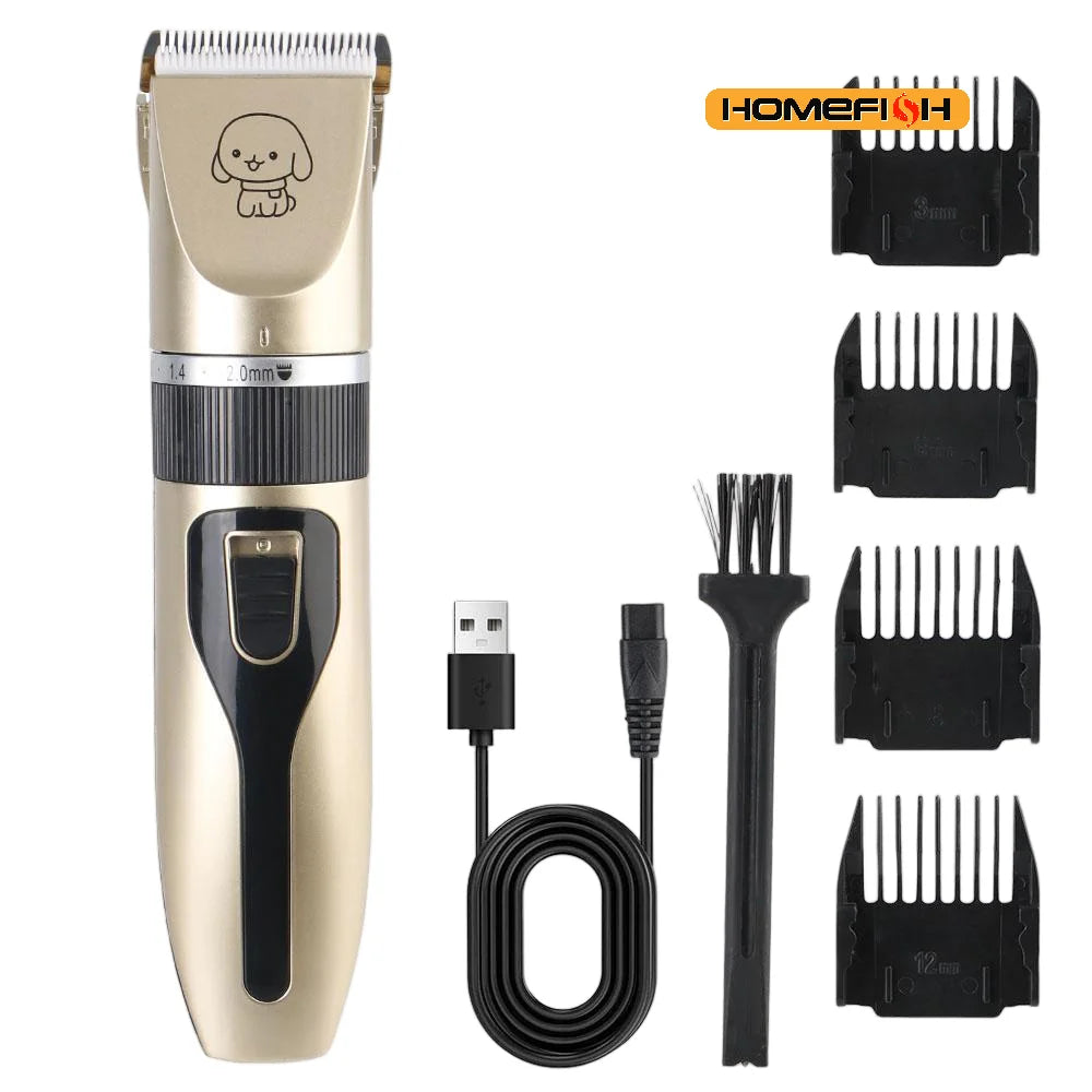 Electric Pet Hair Clipper & Grooming Set — Trimmer Shaver for Dogs, Cats & Rabbits
