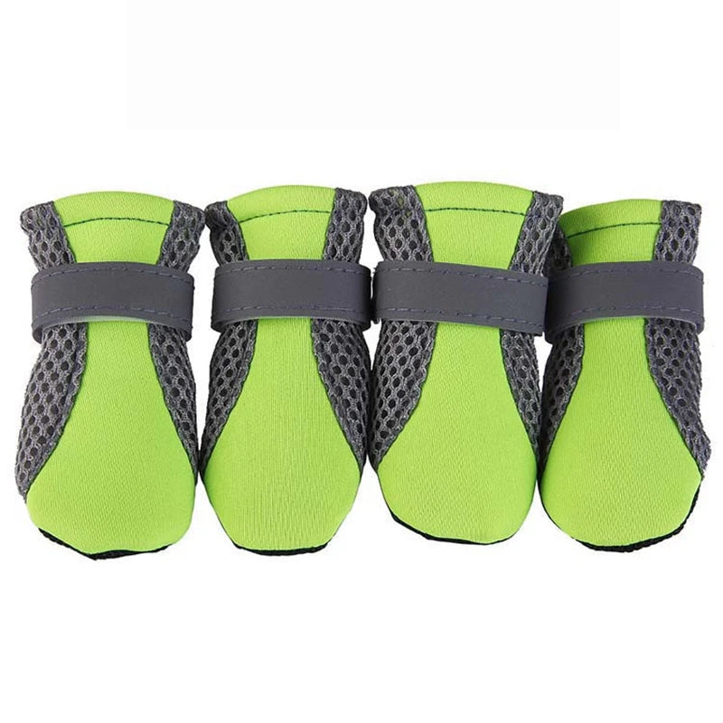 Breathable Waterproof Dog Shoes with Reflective Safety Strip — All-Weather Paw Protection