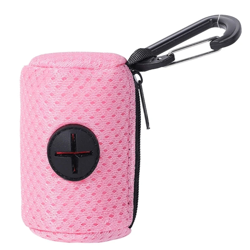 Mesh Poop Bag Dispenser for Dogs — Leash Attachment & Easy Tear Bags