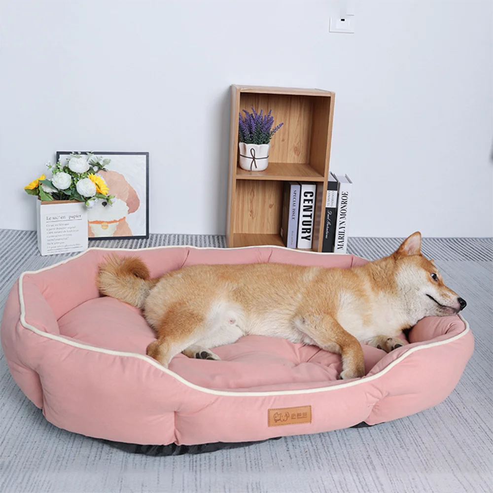 Large Pet Sofa Bed – Warm Winter Dog & Cat Cushion with Big Sleeping Space