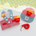 Cute Fries Costume Puppy Harness & Leash Set — Fun 3-Piece Outfit for Small Dogs