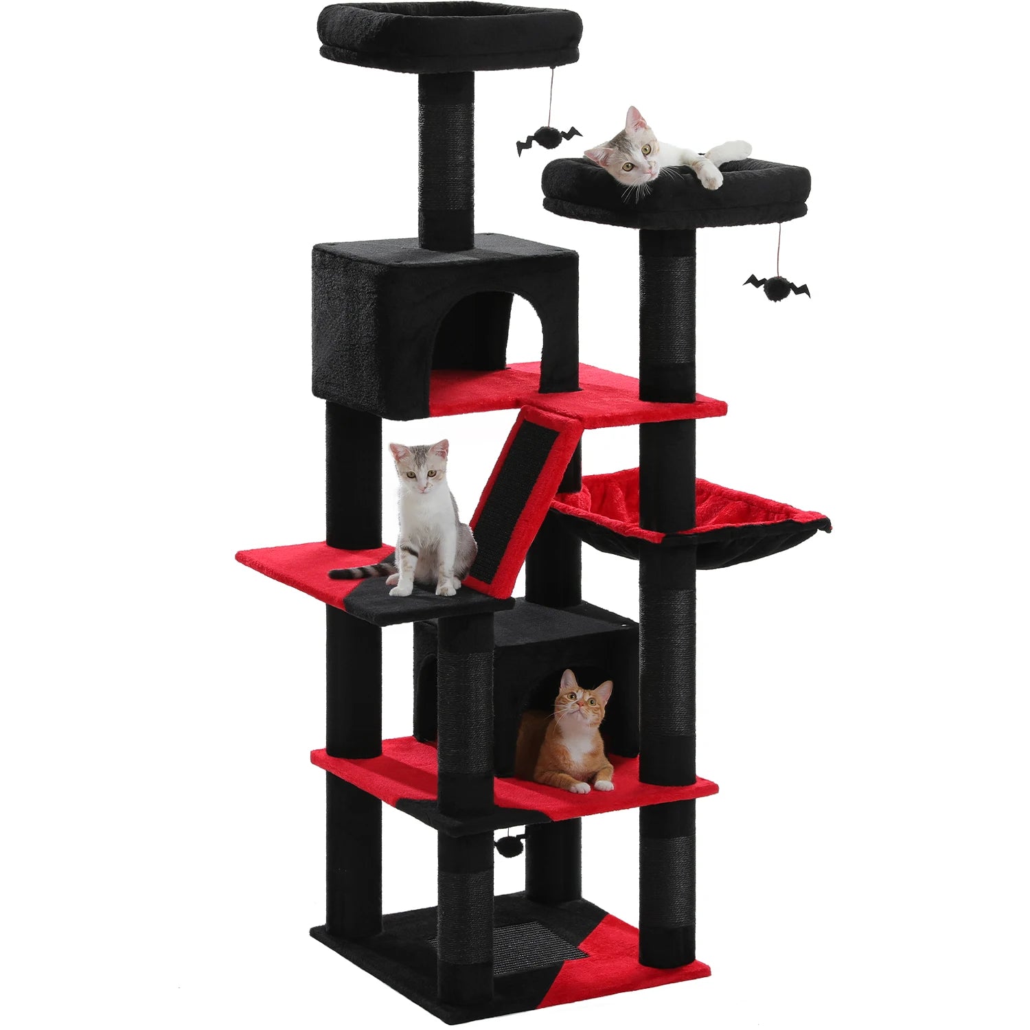 Large Cat Tree Tower for Indoor Cats — 8-Level Plush Condo with Scratching Posts & Perches