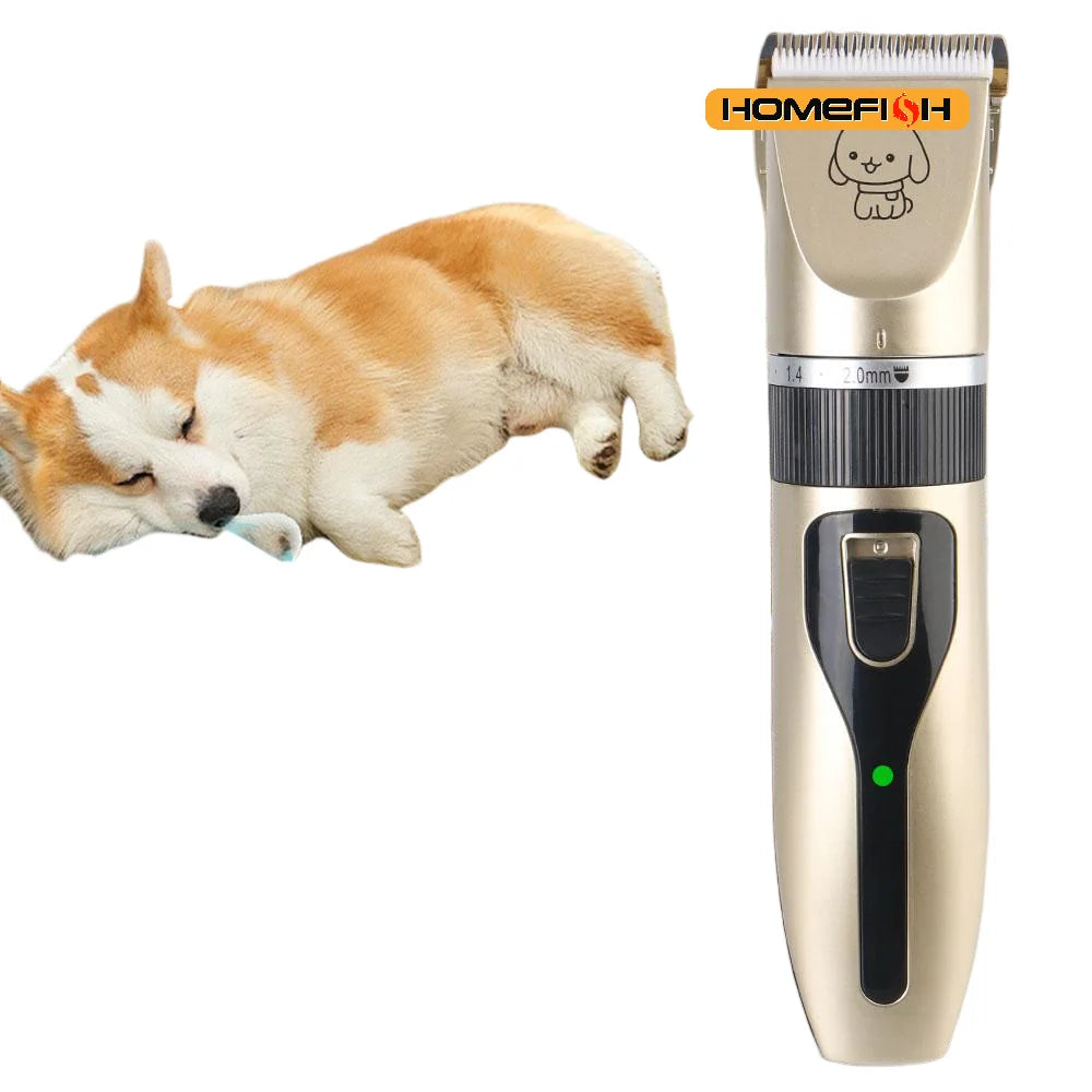 Electric Pet Hair Clipper & Grooming Set — Trimmer Shaver for Dogs, Cats & Rabbits