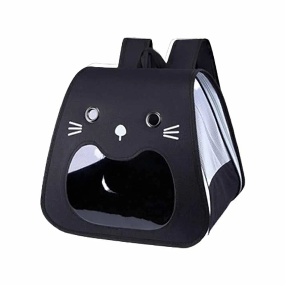 Foldable Pet Carrier Backpack — Breathable Collapsible Travel Bag for Cats & Small Dogs