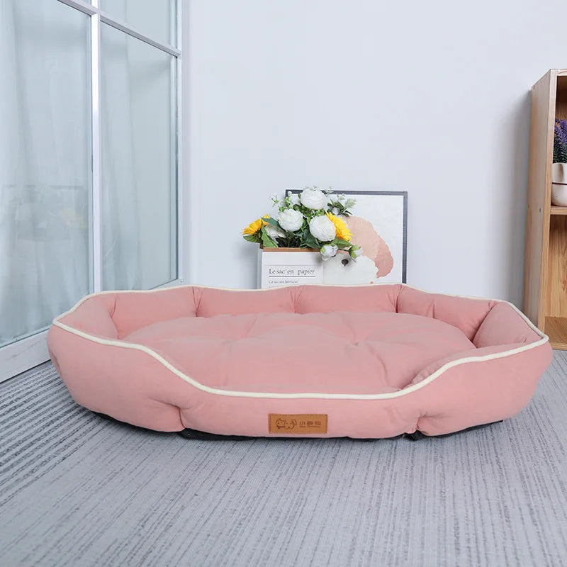 Large Pet Sofa Bed – Warm Winter Dog & Cat Cushion with Big Sleeping Space