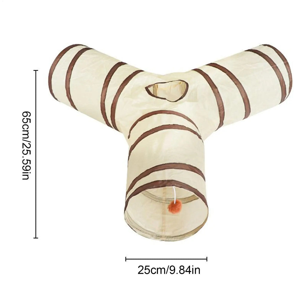 Foldable Cat Tunnel Toy – Interactive Indoor Play Tube for Kittens & Puppies