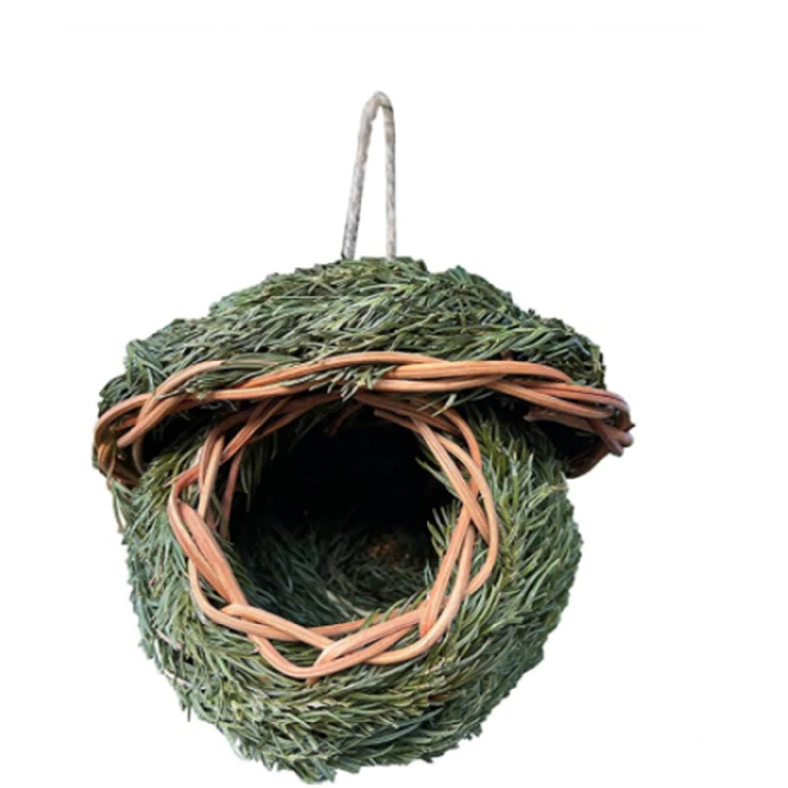 Handwoven Outdoor Bird Nest Hanging Bed – Decorative Pet Shelter for Garden