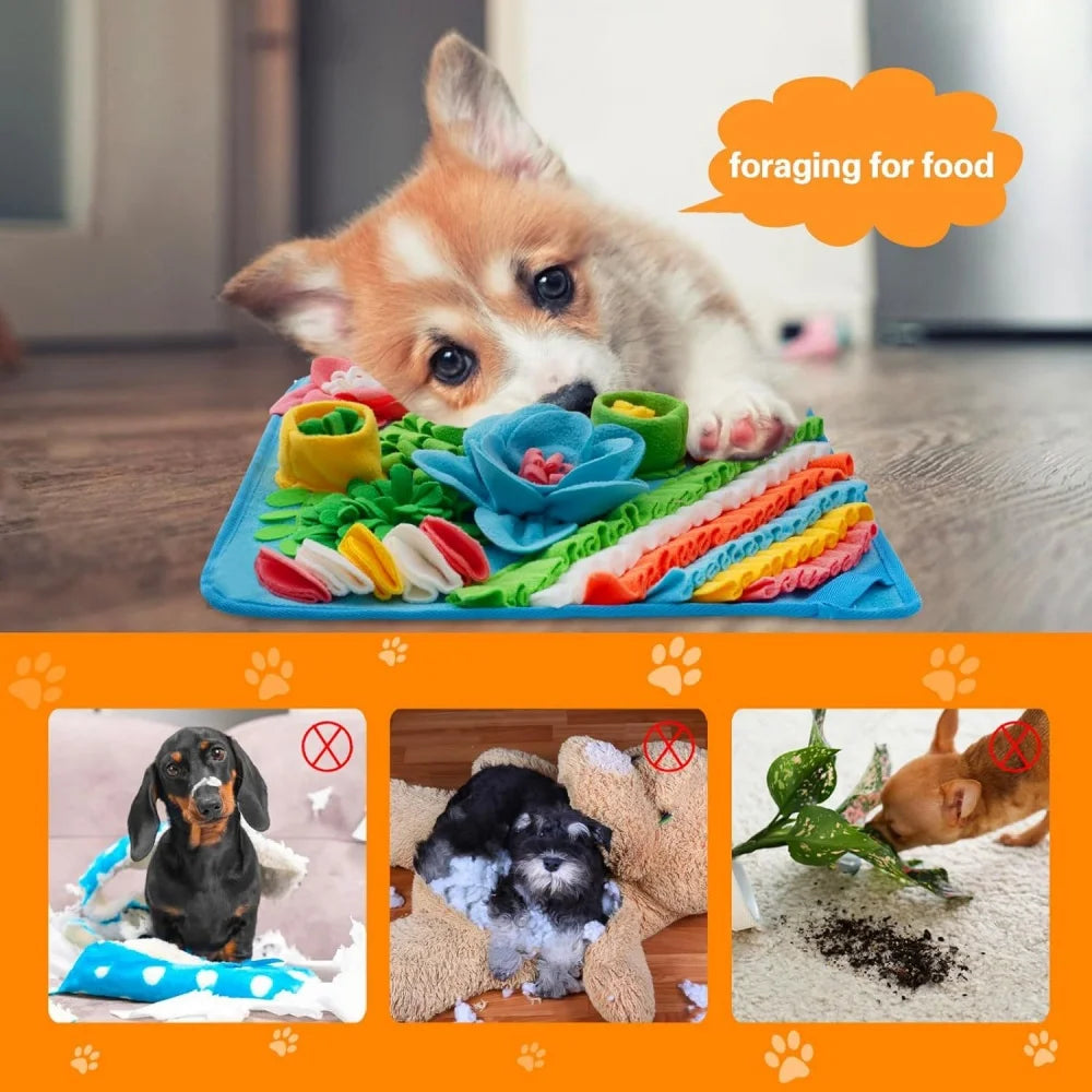 Floral Snuffle Mat & Slow Feeder for Dogs and Cats — Enrichment & Anxiety Relief