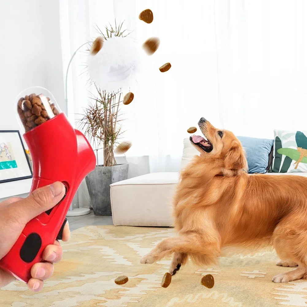 Interactive Dog Treat Launcher — Portable Snack Dispenser Gun for Puppy Training