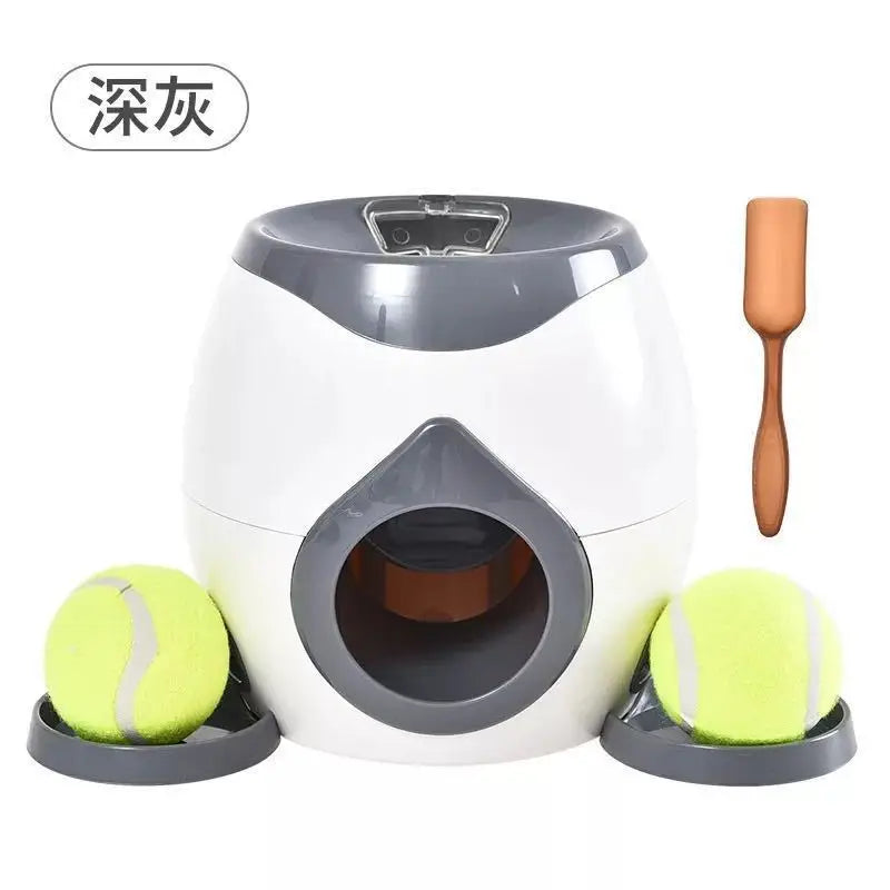 Interactive Dog Tennis Toy — Automatic Food Leakage Reward Machine for Indoor Play