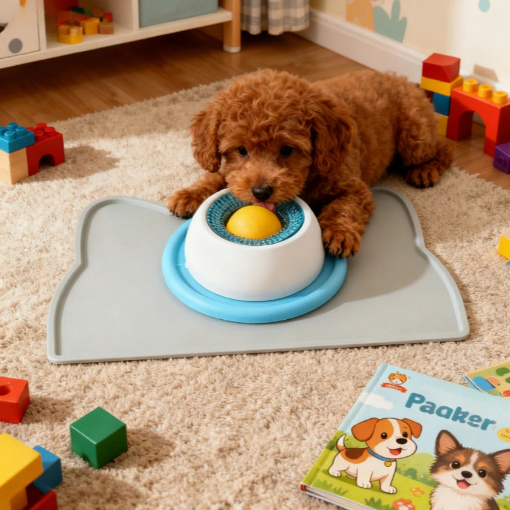 Lick Mat Slow Feeder for Dogs & Cats — Anxiety Relief & Boredom Buster