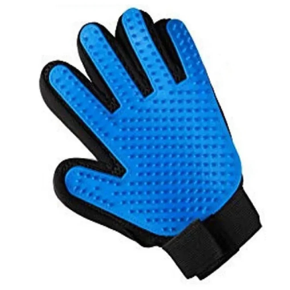 2-Sided Pet Grooming Glove — De-Shedding & De-Matting Bath Brush for Dogs, Cats & Rabbits