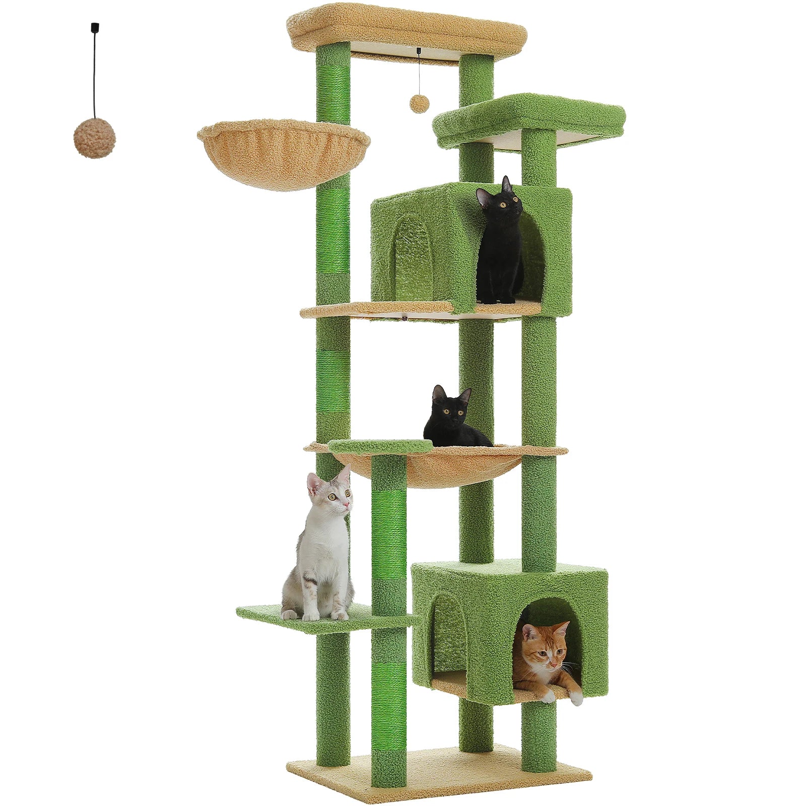 Large Cat Tree Tower for Indoor Cats — 8-Level Plush Condo with Scratching Posts & Perches