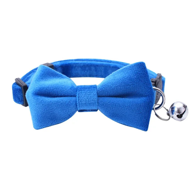 Bowknot Cat Collar with Bell — Safety Breakaway Buckle Collar for Kittens & Puppies