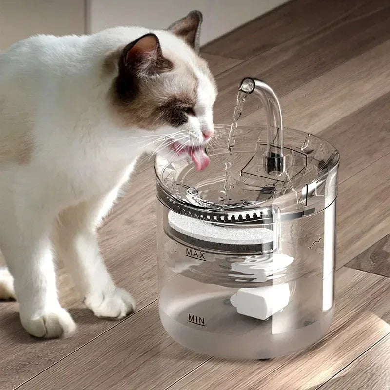 Automatic Pet Water Fountain — Sensing Flow Dispenser with Filter for Cats & Dogs