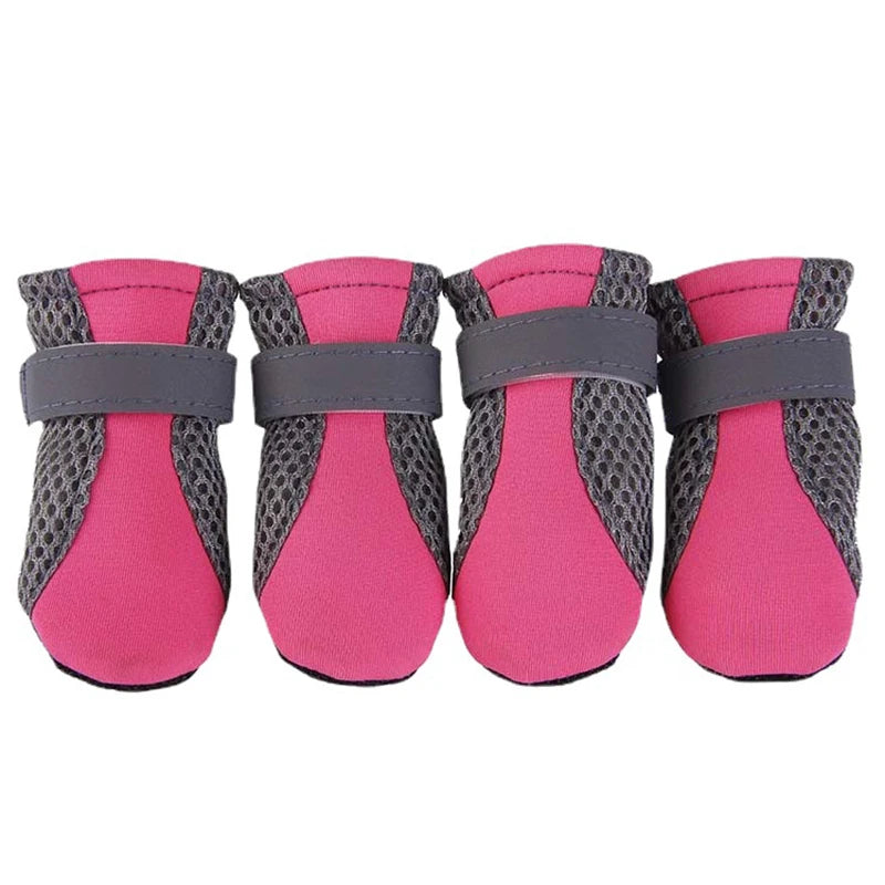 Breathable Waterproof Dog Shoes with Reflective Safety Strip — All-Weather Paw Protection