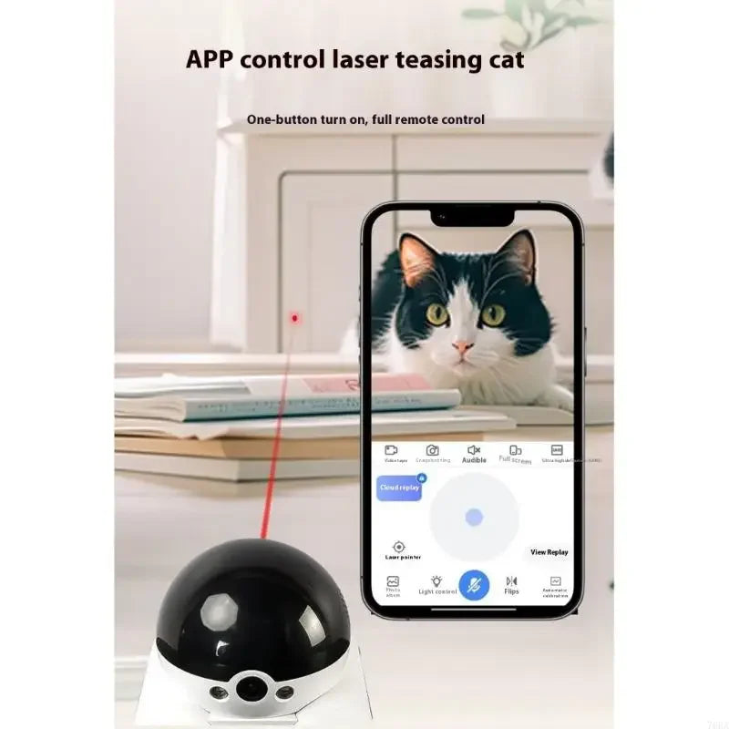 360° Rotating Pet Camera – Two-Way Talk, Night Vision & Home Security Robot