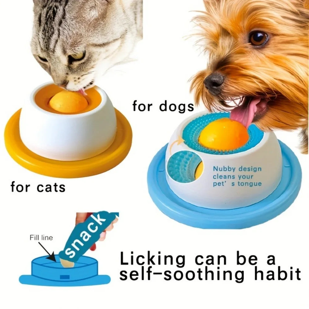 Lick Mat Slow Feeder for Dogs & Cats — Anxiety Relief & Boredom Buster