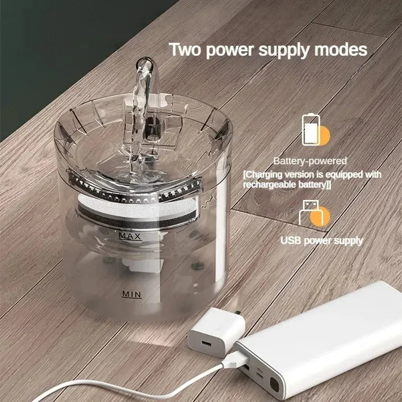 Automatic Pet Water Fountain — Sensing Flow Dispenser with Filter for Cats & Dogs