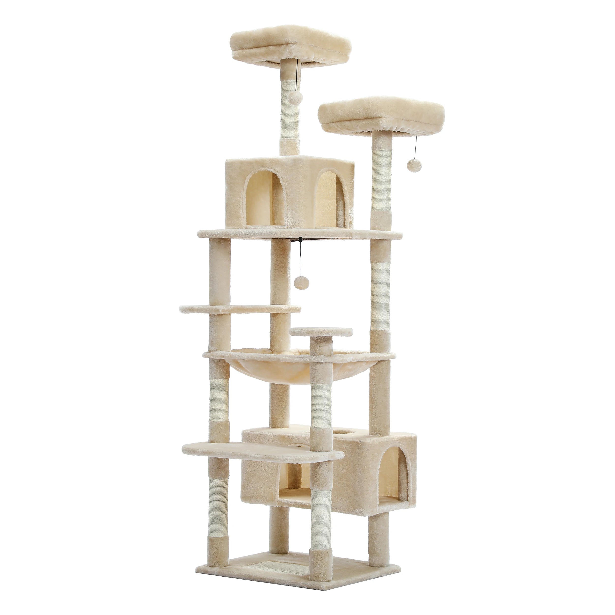 Large Cat Tree Tower for Indoor Cats — 8-Level Plush Condo with Scratching Posts & Perches
