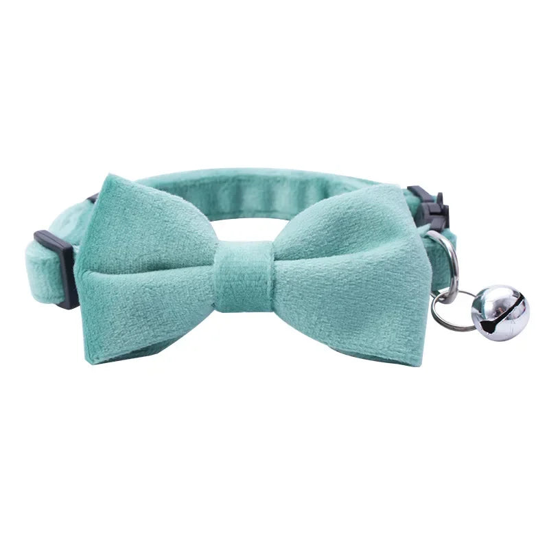 Bowknot Cat Collar with Bell — Safety Breakaway Buckle Collar for Kittens & Puppies